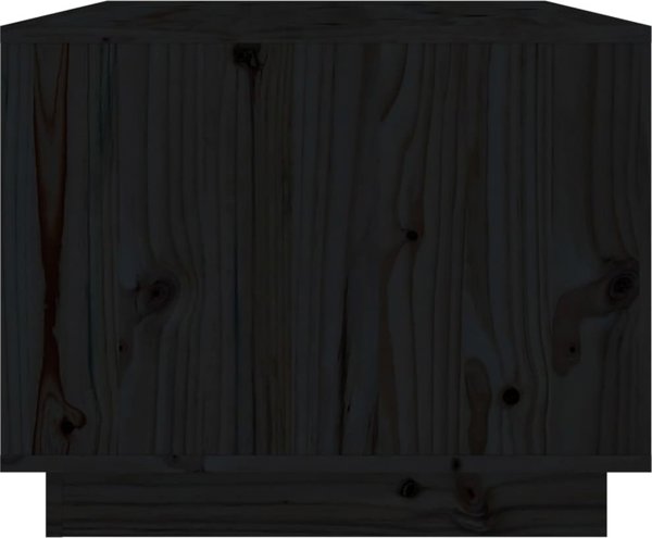 vidaXL vidaXL Stolik kawowy, czarny, 80x50x40 cm, lite drewno sosnowe