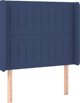 vidaXL Λοιζκο Κοντινεντάλ με Στρώμα, Μπλε, 100 x 200 cm, Ύφασμα