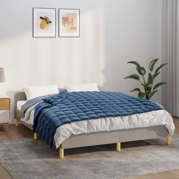 vidaXL Βαρυτική Κουβέρτα, Μπλε, 150x200 εκ, 7 κιλά, Ύφασμα