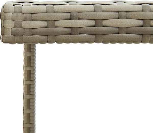 vidaXL Stol ogrodowy, szary, 109x107x74 cm, polirattan i szklo