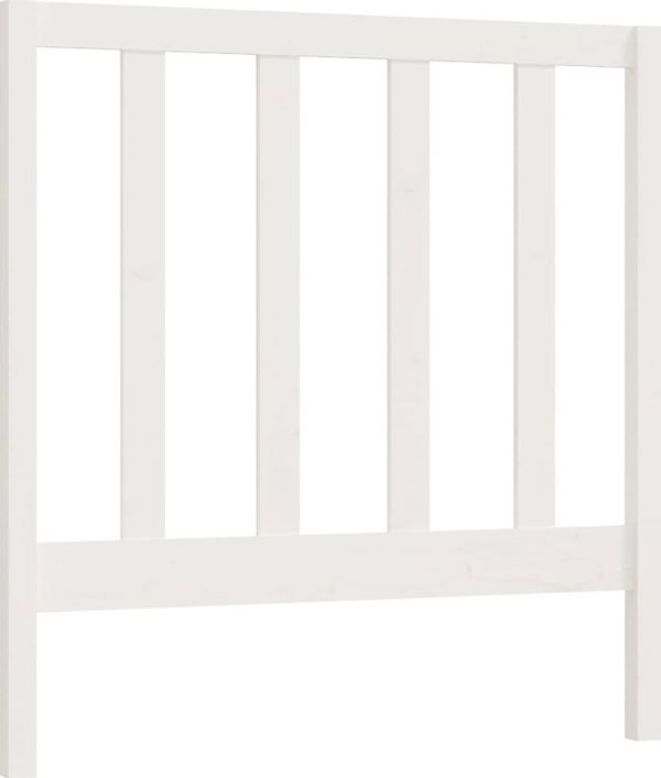 vidaXL κεφαλάρι κρεβατιού, λευκό, 95x4x100 εκ, συμπαγές πεύκο