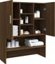 vidaXL Ντουλάπι για πλυντήριο, καφέ δρυς, 70,5x25,5x90 εκ