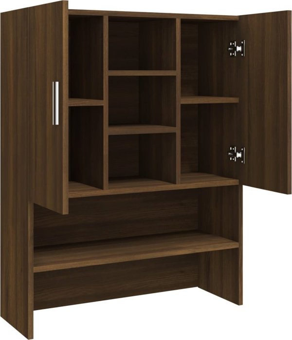 vidaXL Ντουλάπι για πλυντήριο, καφέ δρυς, 70,5x25,5x90 εκ