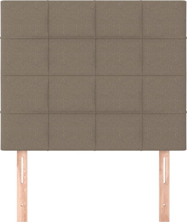 vidaXL Κεφαλορίδες για κρεβάτι, σετ 2 τεμ., taupe, 80x5x78/88 cm, ύφασμα