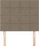 vidaXL Κεφαλορίδες για κρεβάτι, σετ 2 τεμ., taupe, 80x5x78/88 cm, ύφασμα