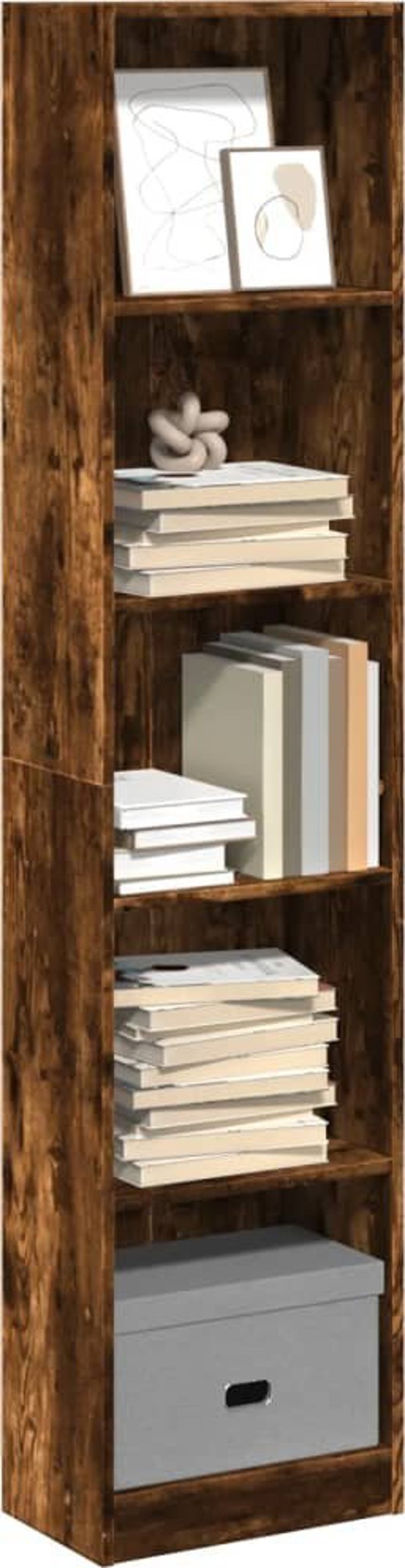 vidaXL Ράφι smoky oak, 40x24x176 cm, υλικό ξυλώδους προέλευσης