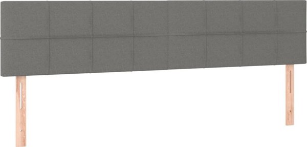 vidaXL Κρεβάτι kontynentalne με στρώμα, σκούρα γκρι ύφασμα 160x200 cm