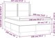 vidaXL Λιτώ 140x190 cm με στρώμα, σκούρο γκρι ύφασμα