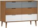 vidaXL Komoda, Καφέ, 113x40x80 εκ, Μασίφ Πεύκο