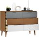 vidaXL Komoda, Καφέ, 113x40x80 εκ, Μασίφ Πεύκο