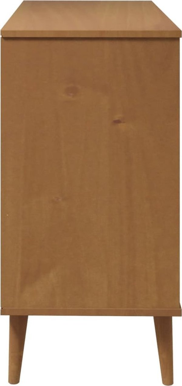 vidaXL Komoda, Καφέ, 113x40x80 εκ, Μασίφ Πεύκο