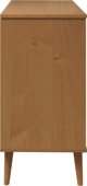 vidaXL Komoda, Καφέ, 113x40x80 εκ, Μασίφ Πεύκο