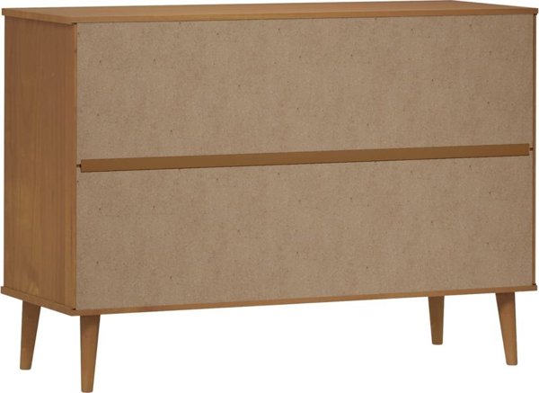 vidaXL Komoda, Καφέ, 113x40x80 εκ, Μασίφ Πεύκο