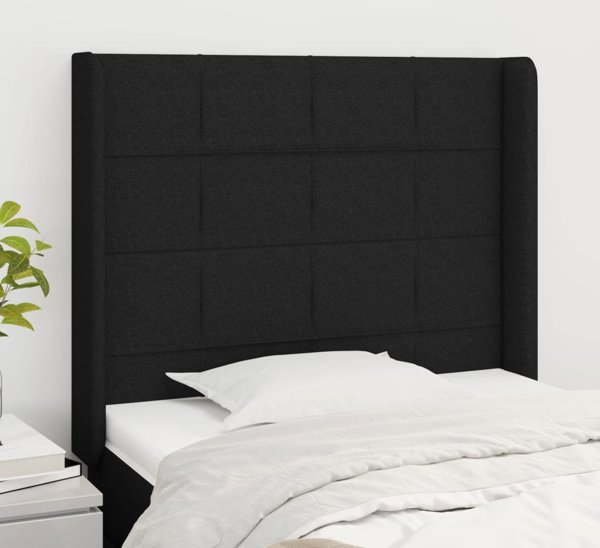vidaXL Κεφαλάρι uszak Μαύρο 83x16x118/128 cm από ύφασμα