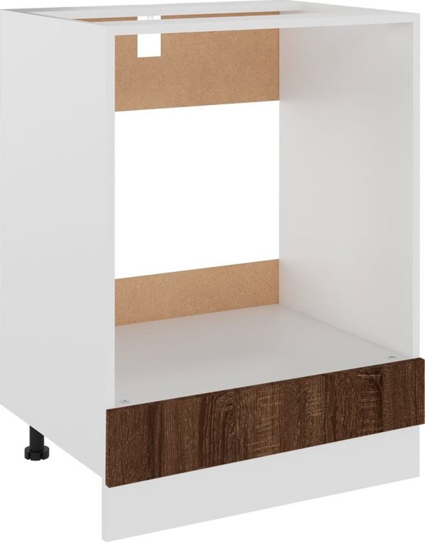 vidaXL Ντουλάπι φούρνου, καφέ δρυς, 60x46x81,5 εκ.