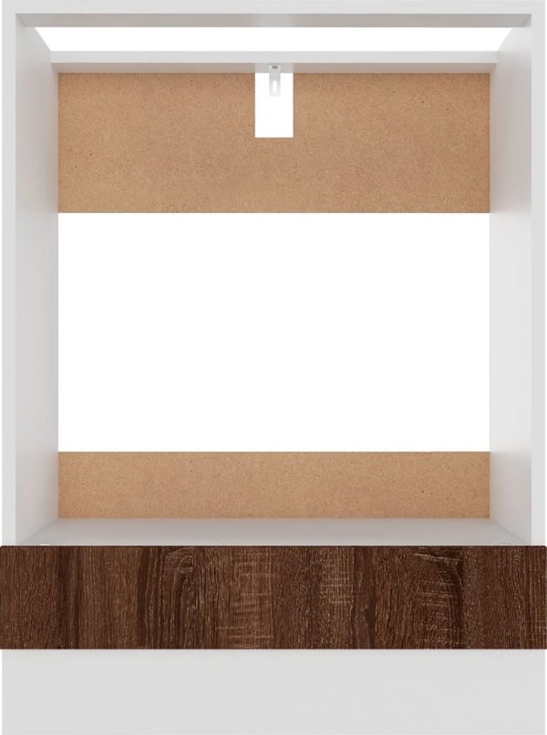 vidaXL Ντουλάπι φούρνου, καφέ δρυς, 60x46x81,5 εκ.