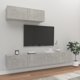 vidaXL Σετ 3 Επιπλα TV, Χρώμα Σκοτεινό Τσιμέντο, Ξυλοπαραγωγής Υλικό