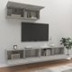 vidaXL Σετ 3 Επιπλα TV, Χρώμα Σκοτεινό Τσιμέντο, Ξυλοπαραγωγής Υλικό