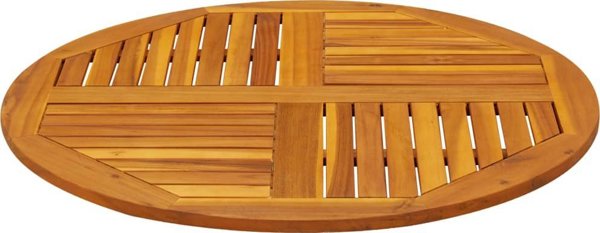 vidaXL Επιφάνεια τραπεζιού, 90x2,2 cm, στρογγυλή, συμπαγές ξύλο ακασίας