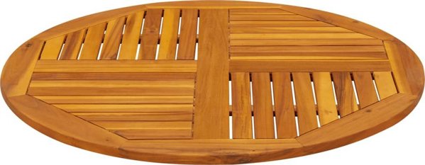vidaXL Επιφάνεια τραπεζιού, 90x2,2 cm, στρογγυλή, συμπαγές ξύλο ακασίας