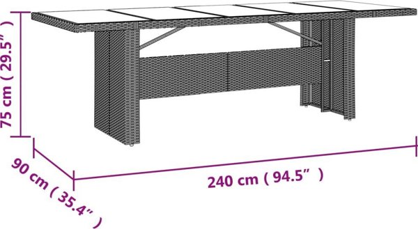 vidaXL Σετ επίπλων κήπου 11 τεμαχίων με μαξιλάρια, μπεζ, πολυρατάν