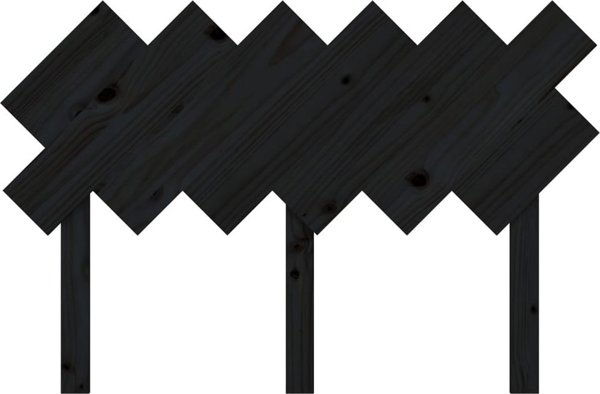 vidaXL Κεφαλάρι κρεβατιού, μαύρο, 122,5x3x80,5 εκ, σκληρό πεύκο