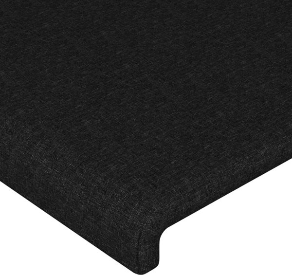 vidaXL Κεφαλάρι κρεβατιού, μαύρο, 80x5x78/88 cm, ύφασμα