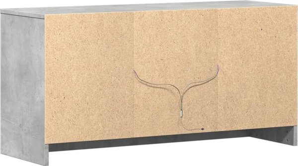 vidaXL Έπιπλο TV με LED, τσιμεντένιο γκρι, 100x34x50 εκ