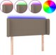 vidaXL Zaglowek do lozkos me LED, taupe, 93x16x78/88 cm, tkana
