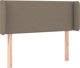 vidaXL Zaglowek do lozkos me LED, taupe, 93x16x78/88 cm, tkana