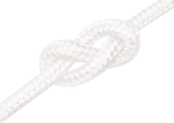 vidaXL Ναυτική γραμμή, μονόχρωμη λευκή, 14 mm, 50 m, πολυπροπυλένιο