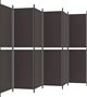 vidaXL Παραβάν 6-panelowy, καφέ, 300x200 cm, ύφασμα