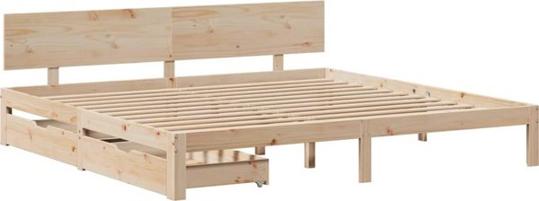 vidaXL Κρεβάτι με Συρτάρια 180x200 εκ. από Μασίφ Πεύκο