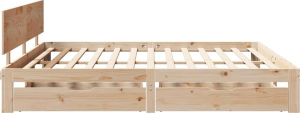vidaXL Κρεβάτι με Συρτάρια 180x200 εκ. από Μασίφ Πεύκο
