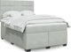 vidaXL Κρεβάτι Continental με στρώμα, ανοιχτό γκρι, 140x190 εκ, βελούδο