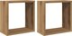 vidaXL Ράφια τοίχου κύβοι 2 τεμάχια δρυς artisan 30x15x30 εκ