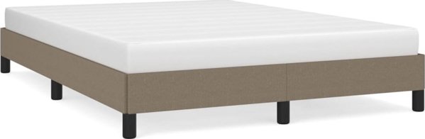 vidaXL Rama κρεβατιού, χρώμα taupe, 140x200 cm, με ύφασμα