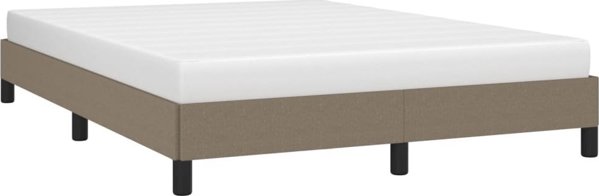 vidaXL Rama κρεβατιού, χρώμα taupe, 140x200 cm, με ύφασμα