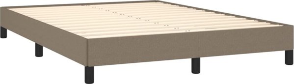 vidaXL Rama κρεβατιού, χρώμα taupe, 140x200 cm, με ύφασμα