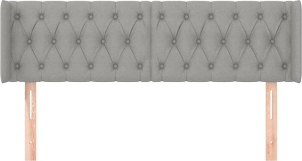 Κεφαλάρι uszak vidaXL ανοιχτό γκρι 163x16x78/88 cm ύφασμα