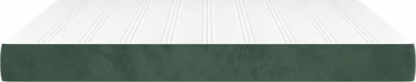 vidaXL vidaXL Materac kieszeniowy, ciemnozielony, 180x200x20 cm, aksamit