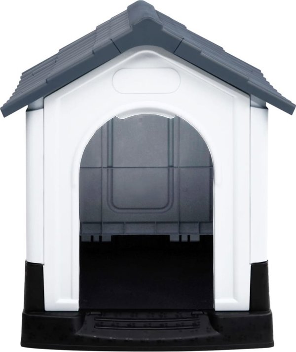 vidaXL vidaXL Buda dla psa, szara, 57x68x66 cm, polipropylen