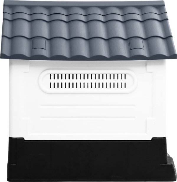 vidaXL vidaXL Buda dla psa, szara, 57x68x66 cm, polipropylen