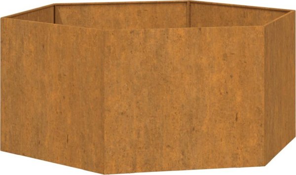vidaXL Donica, szara, 90x90x45 cm, stal kortenowska
