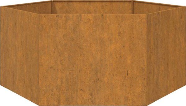 vidaXL Donica, szara, 90x90x45 cm, stal kortenowska