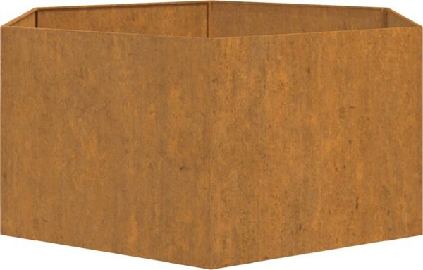 vidaXL Donica, szara, 90x90x45 cm, stal kortenowska
