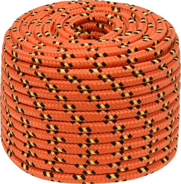 vidaXL Ναυτική γραμμή, πορτοκαλί, 12 mm, 250 m, πολυπροπυλένιο