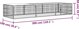 vidaXL Kojec dla psa, 8 panele, czarny, 100x50 cm, stal