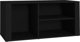 vidaXL Ντουλάπι παπουτσιών μαύρο 100x35x45 cm, σύνθετο υλικό ξύλου