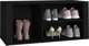 vidaXL Ντουλάπι παπουτσιών μαύρο 100x35x45 cm, σύνθετο υλικό ξύλου